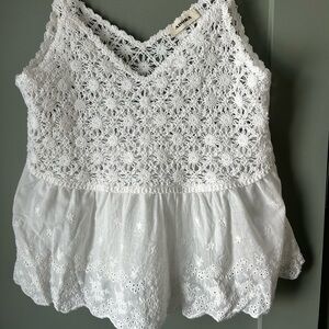ADORA White Floral Lace Camisole